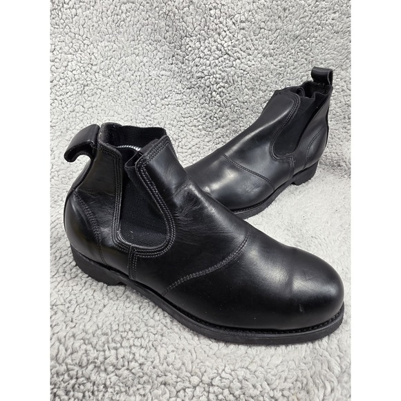 1982 WEINBRENNER Black Leather Safety Toe BILTRITE Sole Chelsea Boots Men\'s 7 EE